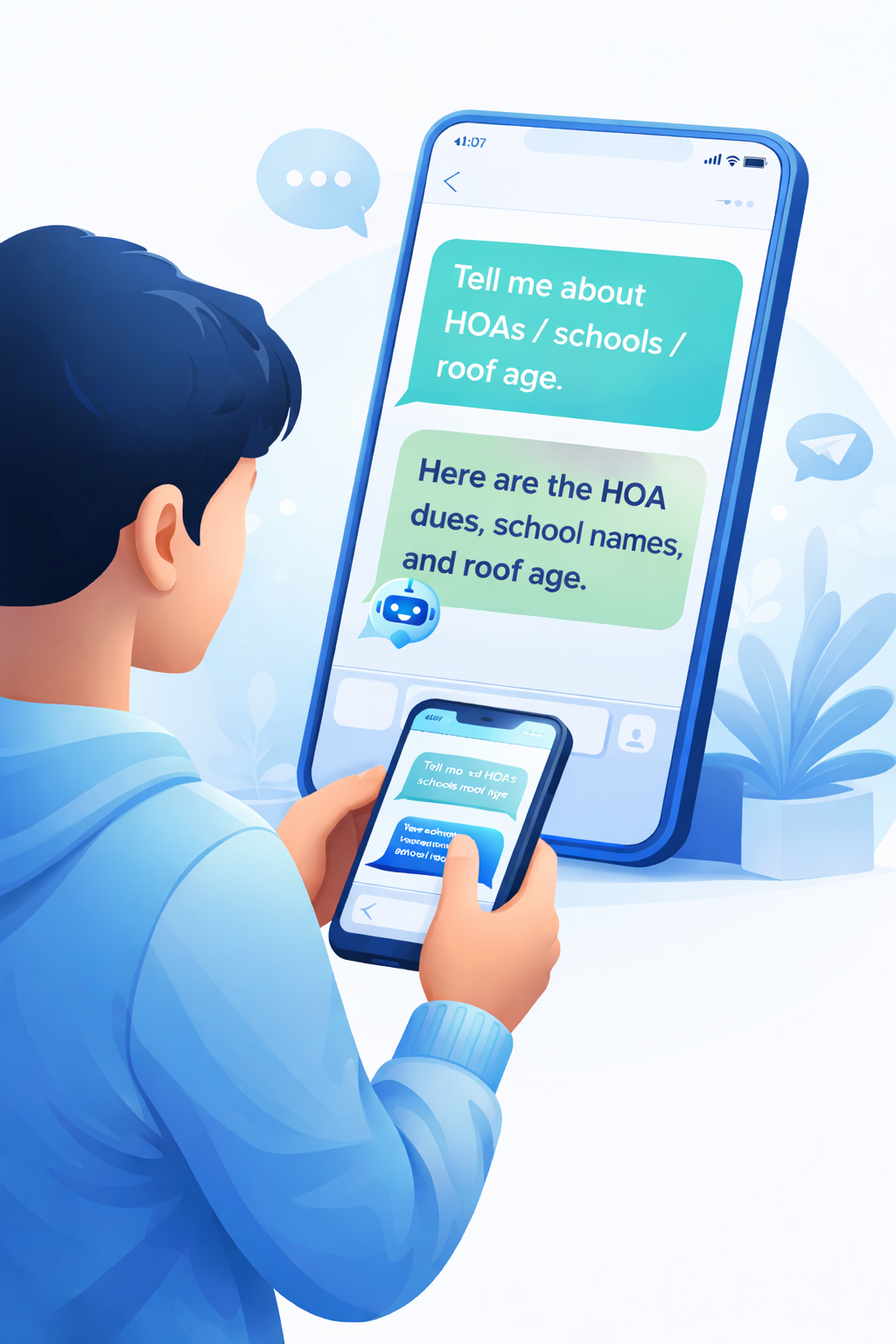 Buyer chatting with an agent